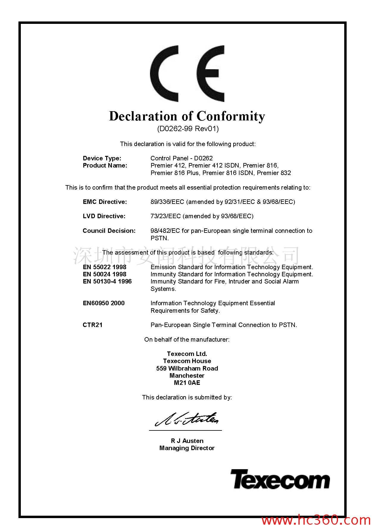 CE Certificate