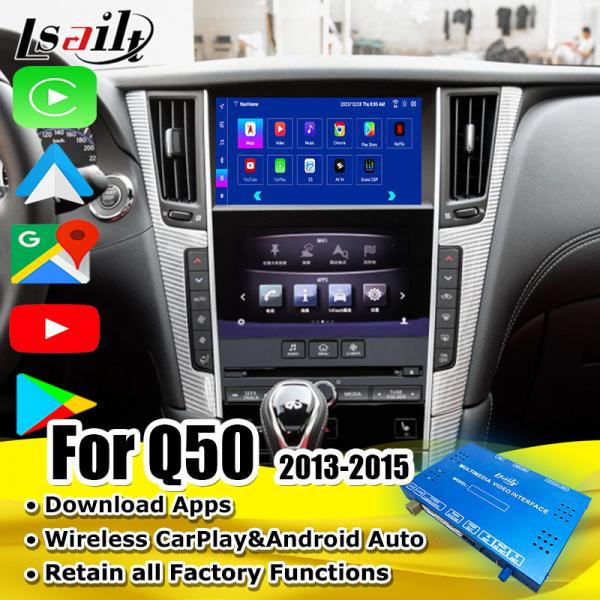 OEM Android Upgrade Module for Q50 2013-2015 Integration Wireless CarPlay, Android Auto, YouTube,NetFlix