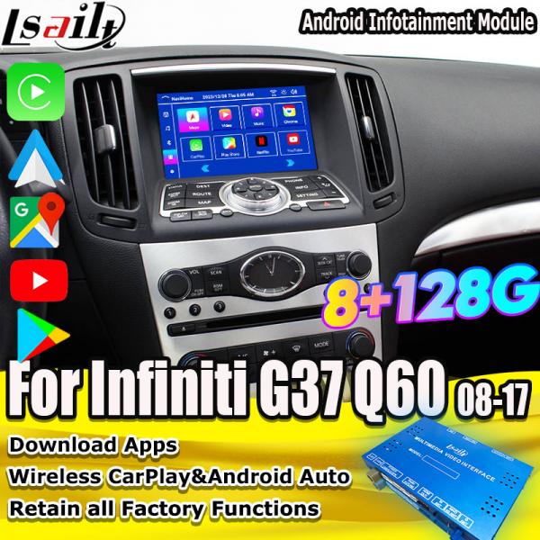 OEM Android Upgrade Module for G37 G35 Q40 Q60 Infiniti Integration Wireless CarPlay, Android Auto, YouTube,NetFlix