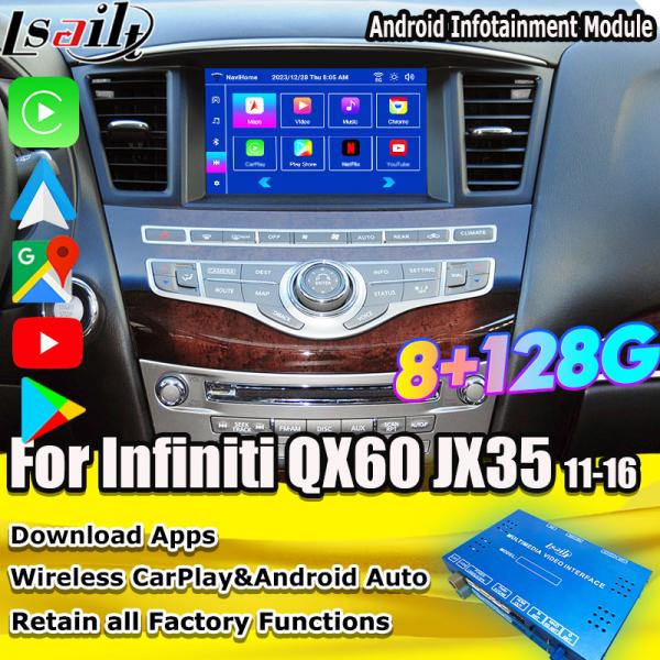 Infiniti JX35 QX60 Android Upgrade Module Integrated Wireless CarPlay, YouTube, NetFlix