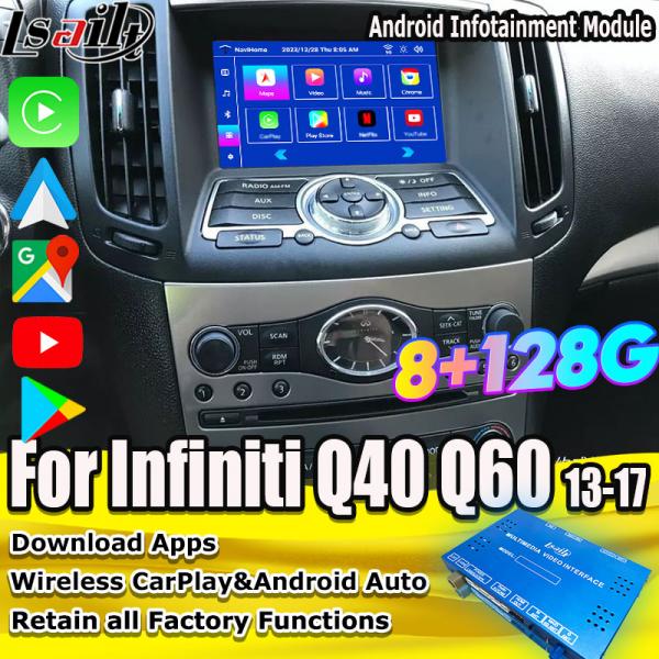 OEM Android CarPlay Upgrade Interface for Q40 Q60 G37 G35 Infiniti with YouTube, NetFlix, Google Map, Waze, Android Auto