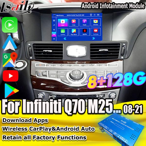 OEM Android CarPlay Upgrade for Q70 M45 M35 M25 Android Interface with YouTube, NetFlix, Waze